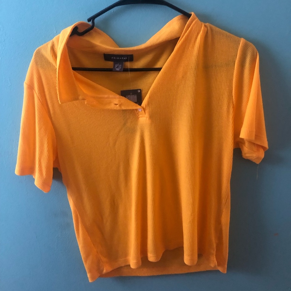 New women’s Primark  yellow L crop top